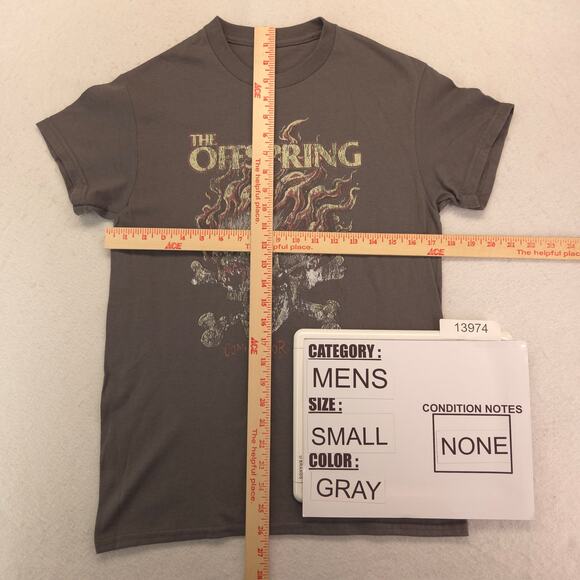 The Offspring Tour Crew Neck Graphic Band T Shirt Mens Size Small S Gray - Picture 5 of 9